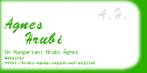 agnes hrubi business card
